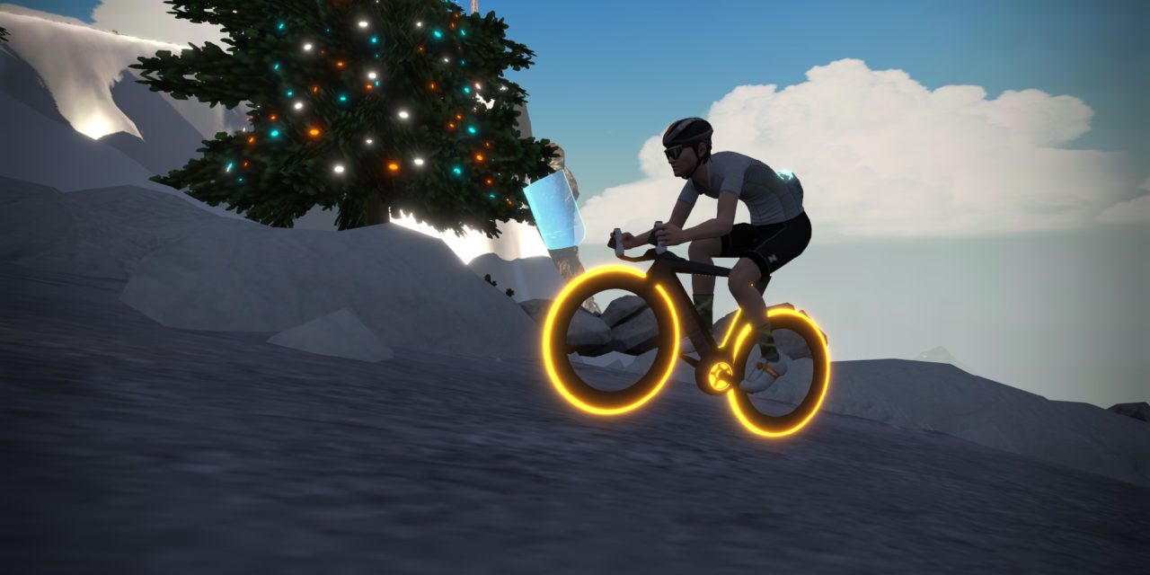 Le maillot de Noel sur Zwift