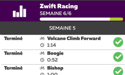 Plan d’entrainement Zwift Racing : Semaine 5